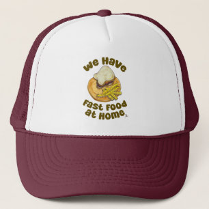 Wir haben Fast Food Funny Nostalgie Toon Truckerkappe