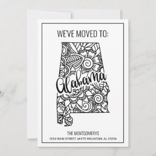 Wir haben Floral Mandala Alabama Staat Neue Zuhaus Ankündigung