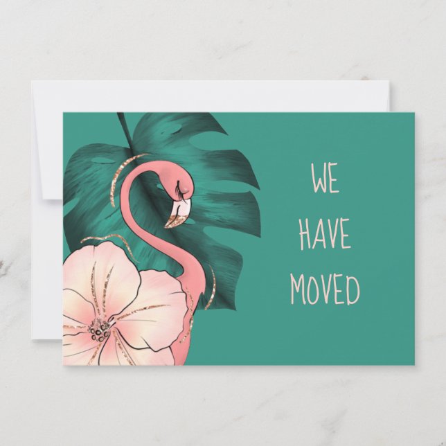 Wir haben Florida Flamingo Monstera Leaf bewegt Ankündigung (Vorderseite)