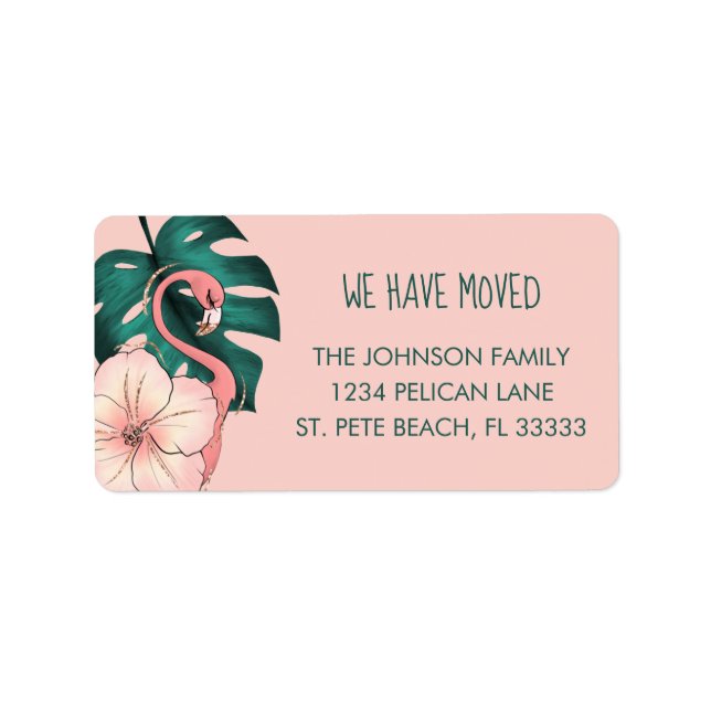 Wir haben Florida Flamingo Rücksendeadresse Adressaufkleber (Vorne)
