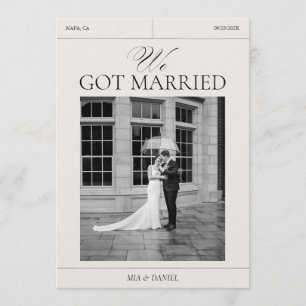 Wir haben geheiratet - Digitale Hochzeitsanzeigenk Einladung