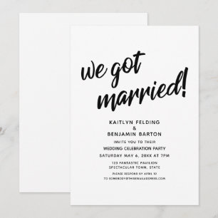 "Wir haben geheiratet!" Skript Hochzeitsempfang Ve Einladung