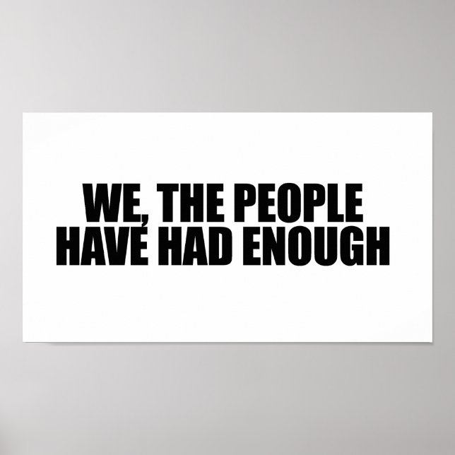 Wir haben genug poster (Vorne)