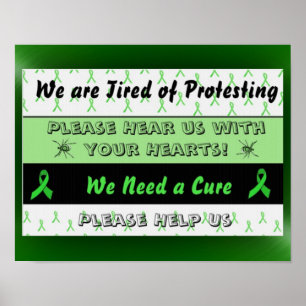 Wir haben genug vom Protestieren für Lyme-Borrelio Poster