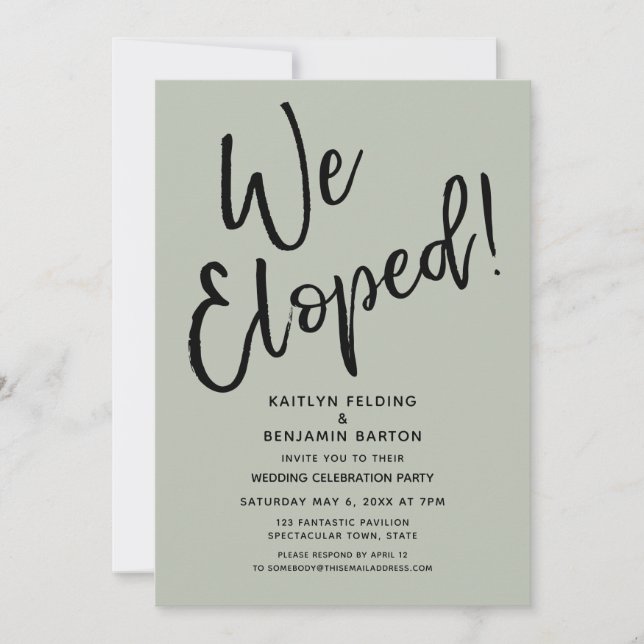 Wir haben gepflückt! Lässige Feier nach Hochzeiten Einladung (Vorderseite)