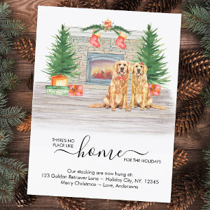 Wir haben Golden Retriever Hund Holiday Moving ver Ankündigungspostkarte