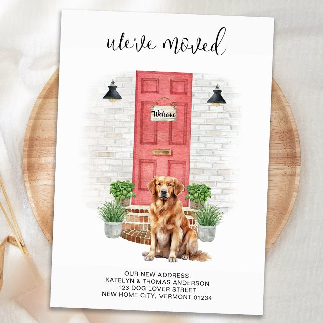 Wir haben Golden Retriever Red Door Moving Ankündigung (Von Creator hochgeladen)