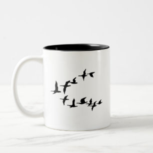 Wir haben hier Vögel Zweifarbige Tasse