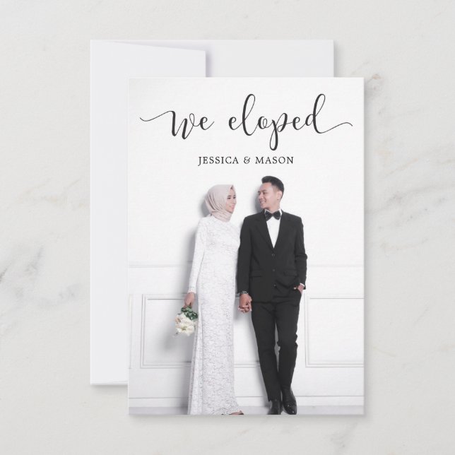 Wir haben Hochzeitsankündigung Einladung Foto (Vorderseite)