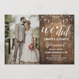 Wir haben Hochzeitsempfang gemacht Einladung