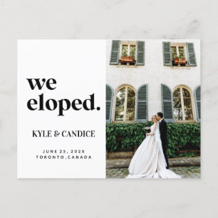 Wir haben Husband & Ehefrau Hochzeitsankündigung C Postkarte