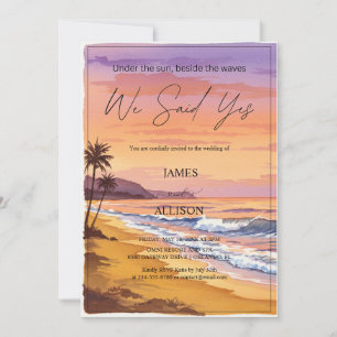 Wir haben ja gesagt - Boho Beach California & Wedd Einladung