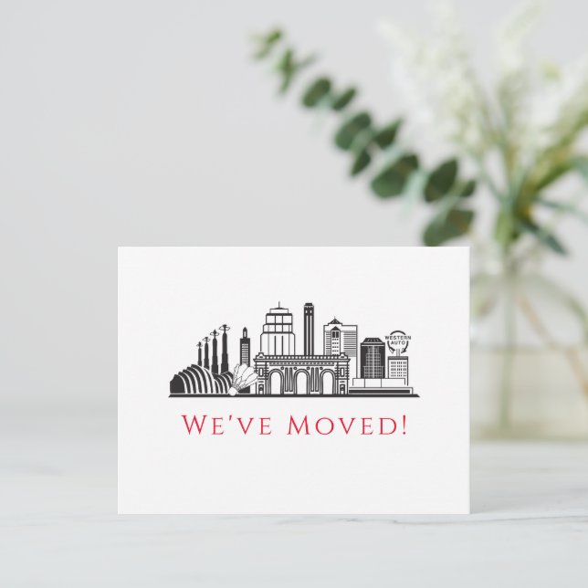 Wir haben Kansas City Skyline Ankündigung verschob (Stehend Vorderseite)