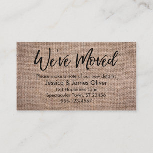 "Wir haben" Leinwand-Handschrifts-Typografie-Karte Visitenkarte
