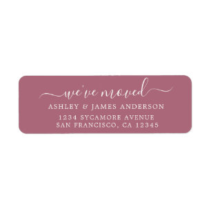 Wir haben Lila Cassis New Address Label verschoben