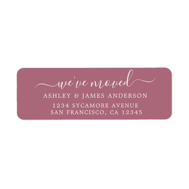 Wir haben Lila Cassis New Address Label verschoben (Vorne)