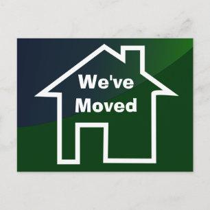 Wir haben Mitteilung der neuen Zuhause-Karte Ankündigungspostkarte