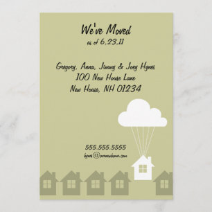 Wir haben Mitteilungs-Karten bewegt Ankündigung