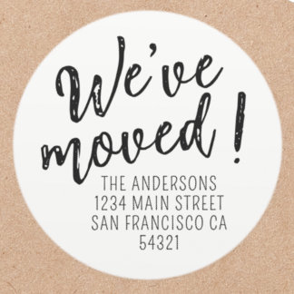 Wir haben moderne handgeschriebene Skripte verände Runder Aufkleber