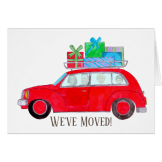 Wir haben Moved Christmas anpassbare Fotokarte