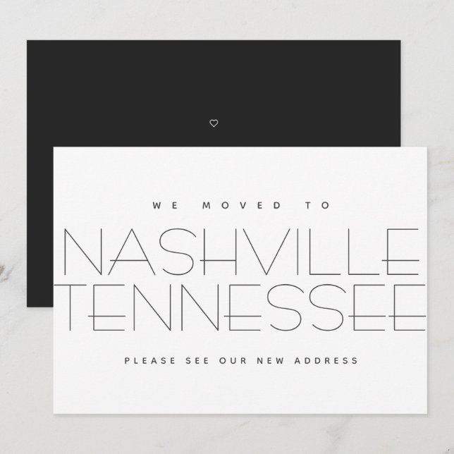 Wir haben Nashville Tennessee Modern New Zuhause Ankündigung (Vorne/Hinten)