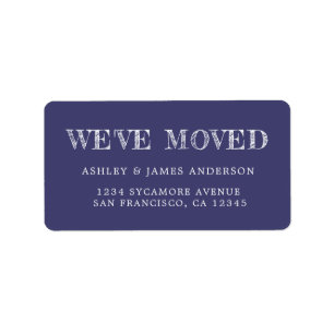 Wir haben Navy Blue New Address Label übertragen Adressaufkleber