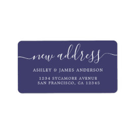 Wir haben Navy Blue New Address Label übertragen Adressaufkleber
