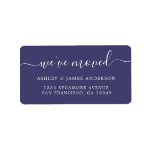 Wir haben Navy Blue New Address Label übertragen Adressaufkleber