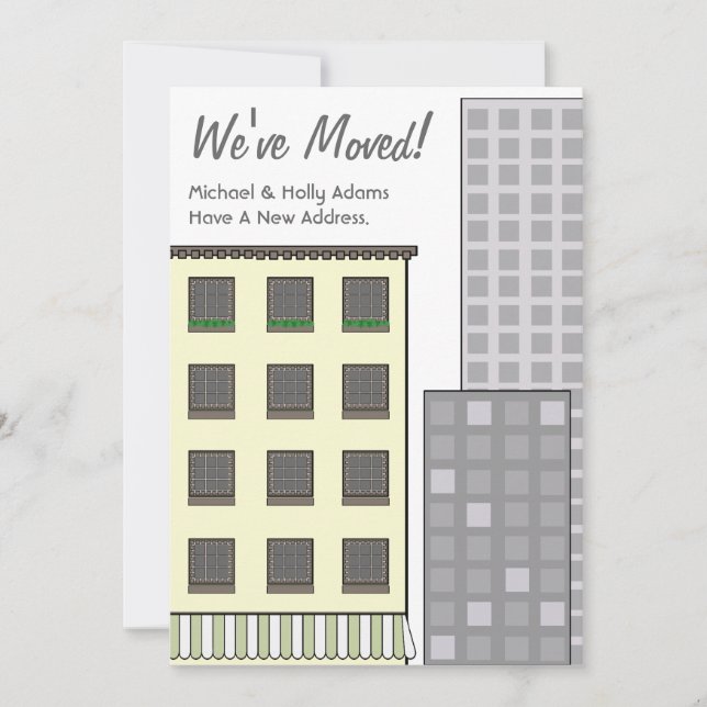 Wir haben neue Adresse / neue Wohnung verschoben Ankündigung (Vorderseite)
