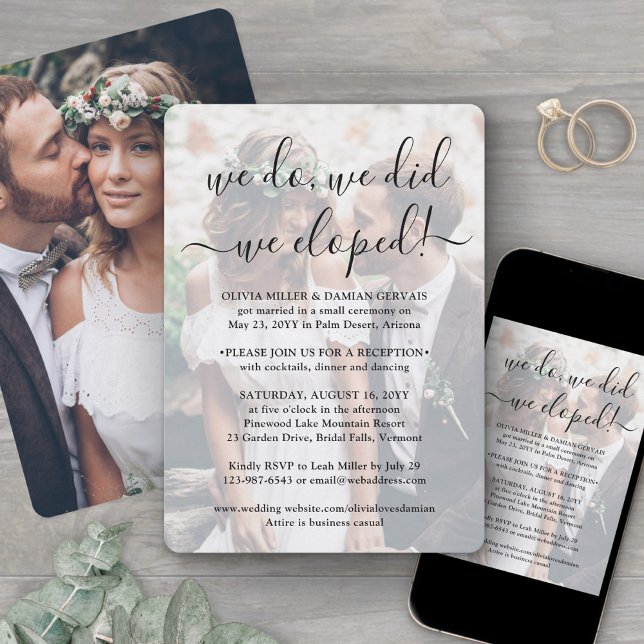 Wir haben nur 2 Foto Overlay Hochzeitsempfang Einladung (Von Creator hochgeladen)