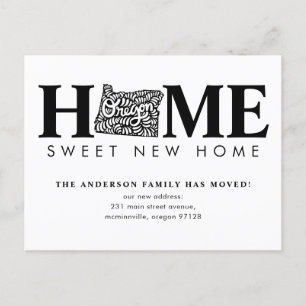 Wir haben Oregon Staat Sweet New Zuhause Moving Ankündigungspostkarte