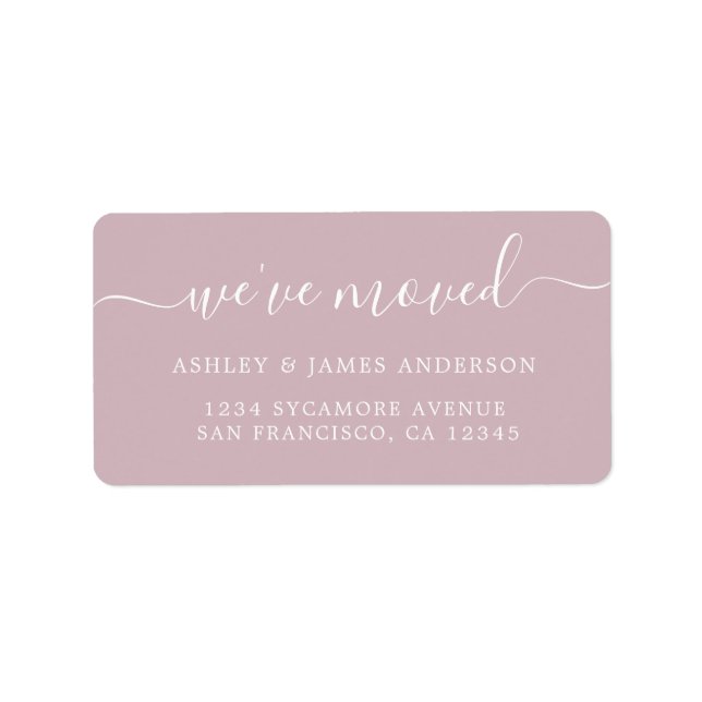 Wir haben Pastel Lila New Address Label verschoben Adressaufkleber (Vorne)