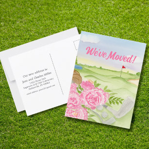 Wir haben Peonies auf dem Golfplatz bewegt Postkarte