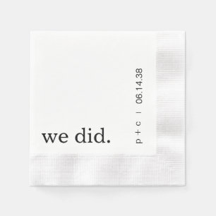 Wir haben Personalisiert Hochzeiten mit Napkins Serviette
