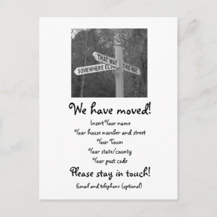 Wir haben Postkarte bewegt