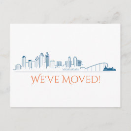 Wir haben San Diego City Skyline verschoben Ankündigungspostkarte