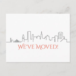 Wir haben San Francisco City Skyline verschoben Ankündigungspostkarte
