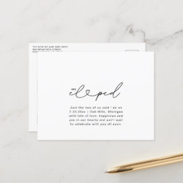 Wir haben Script Heart Chic Wedding Foto Postcard Postkarte