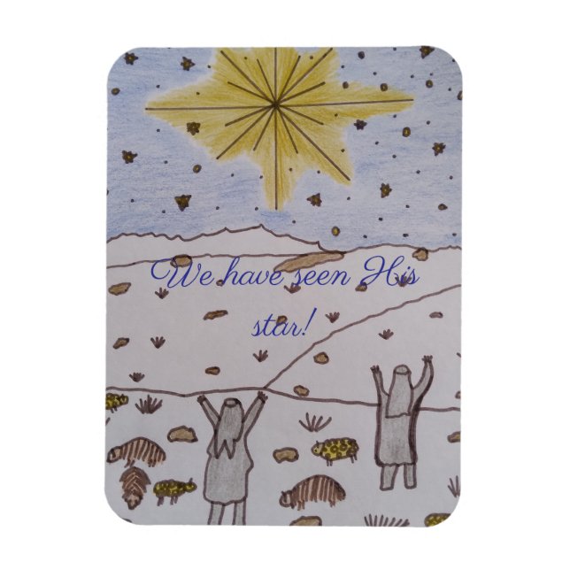 Wir haben seinen Stern gesehen! Christmas Magnet (Vertikal)