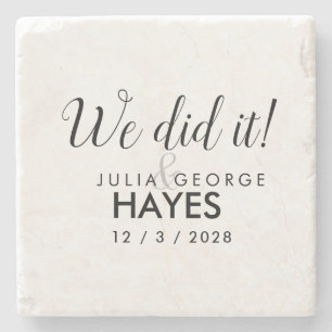 Wir haben Skripttext-Gastgeschenk Hochzeit gemacht Steinuntersetzer
