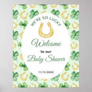 Wir haben so viel Glück Hufeisen St. Patrick's Bab Poster