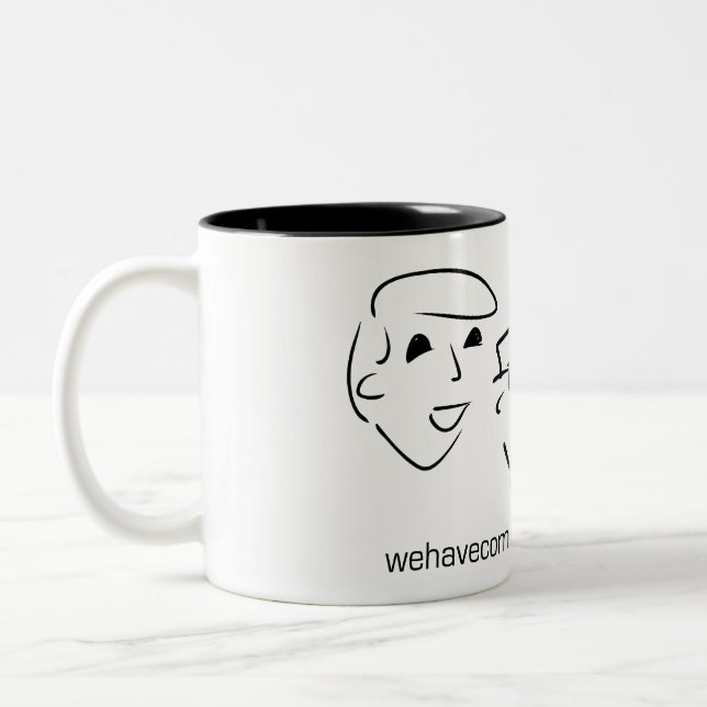 Wir haben Sprecher Zweifarbige Tasse (Links)