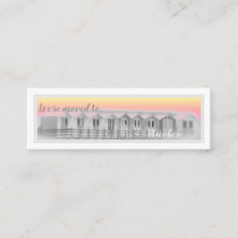 Wir haben Strandhütte, Küste an der Mini Visitenkarte