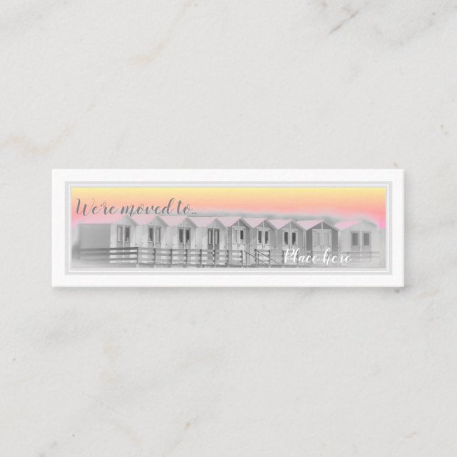 Wir haben Strandhütte, Küste an der Mini Visitenkarte (Vorderseite)