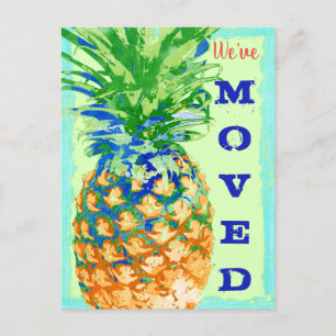 Wir haben tropische Ananas neue Adressverschiebung Ankündigungspostkarte