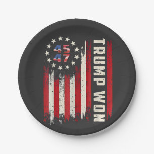 Wir haben TRUMP INAUGURATION Amerikanische Flagge  Pappteller