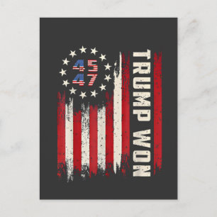Wir haben TRUMP INAUGURATION Amerikanische Flagge  Postkarte