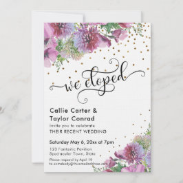 Wir haben Typografie, Wildblume, Gold Confetti Einladung