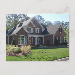 Wir haben uns bewegt! 315 Felspar Way, Cary, NC 27 Ankündigungspostkarte