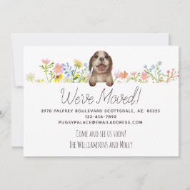 Wir haben uns bewegt! Beagle Welpenfloral Ankündigung